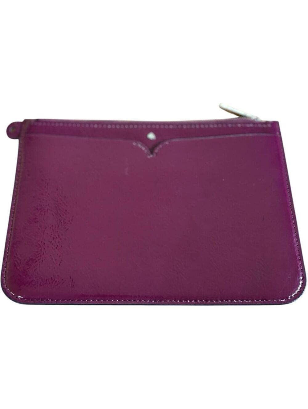 Kate Spade Burgundy Patent Leather Zip Pouch